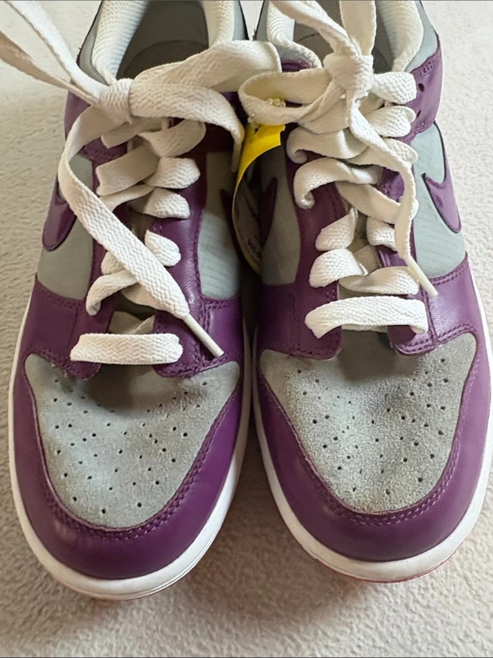 Nike Purple and Gray Low-Top Sneaker Heel Detail